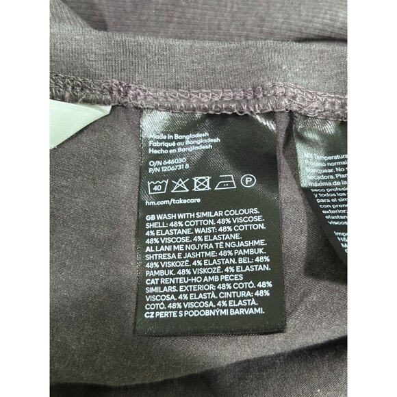 H&M Mama Maternity Leggings Medium Charcoal Gray Cotton Viscose Blend - Picture 13 of 15